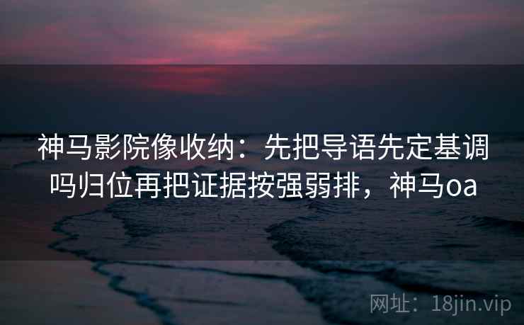 神马影院像收纳：先把导语先定基调吗归位再把证据按强弱排，神马oa