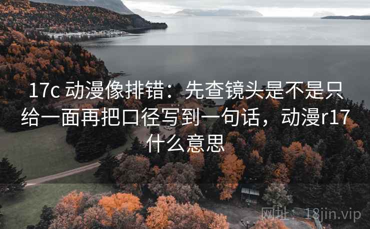 17c 动漫像排错：先查镜头是不是只给一面再把口径写到一句话，动漫r17什么意思