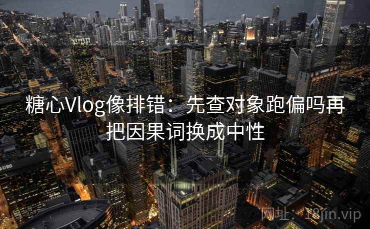 糖心Vlog像排错：先查对象跑偏吗再把因果词换成中性